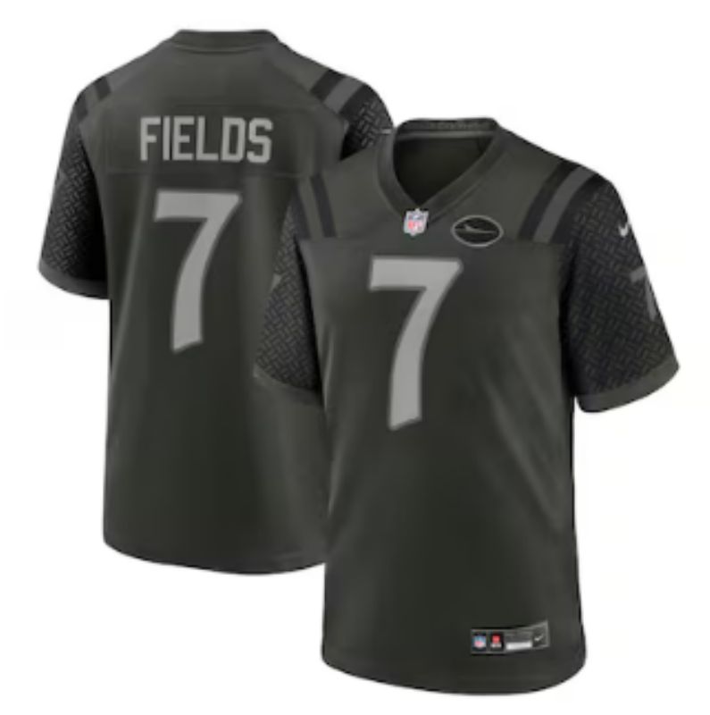 Men 2025 Nike New York Jets #7 Fields green Throwback Limited NFL Jersey style 003-0